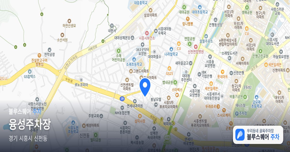 융성주차장 위치 지도