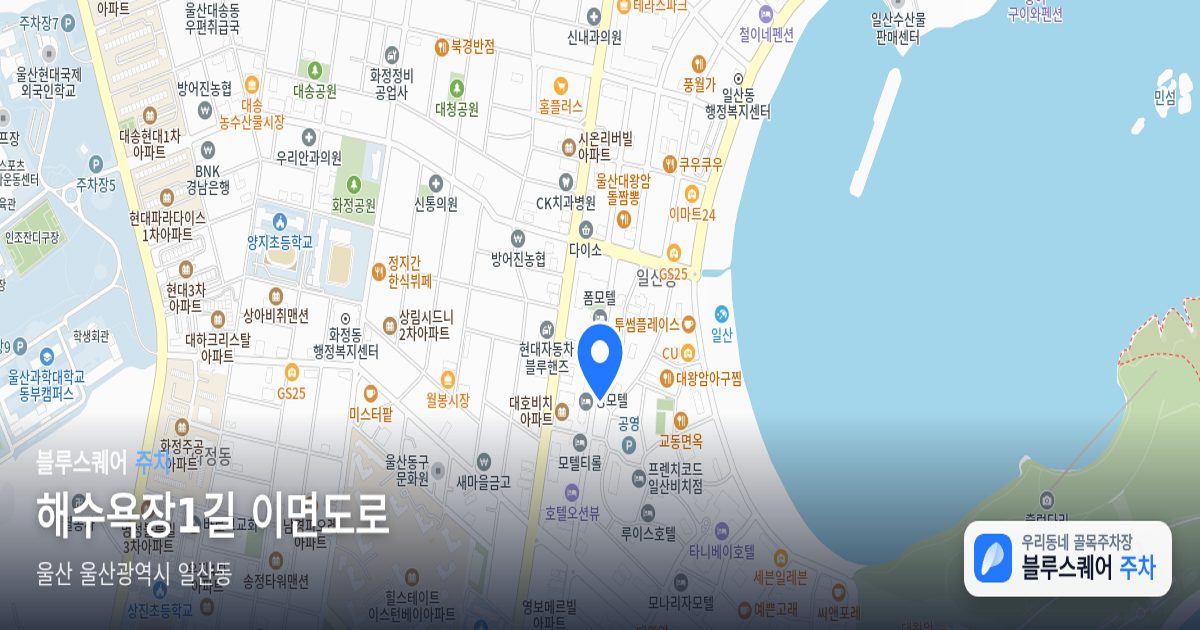 해수욕장1길 이면도로 위치 지도