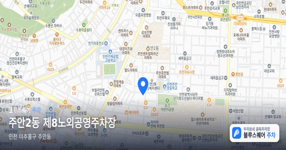 주안2동 제8노외공영주차장 위치 지도