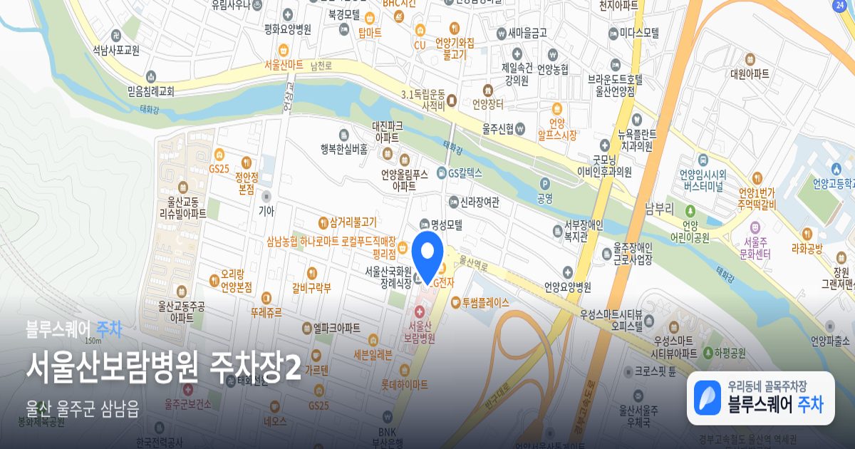 서울산보람병원 주차장2 위치 지도