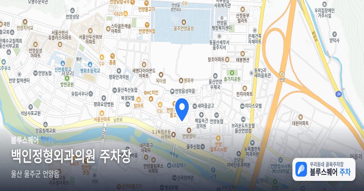 백인정형외과의원 주차장 위치 지도