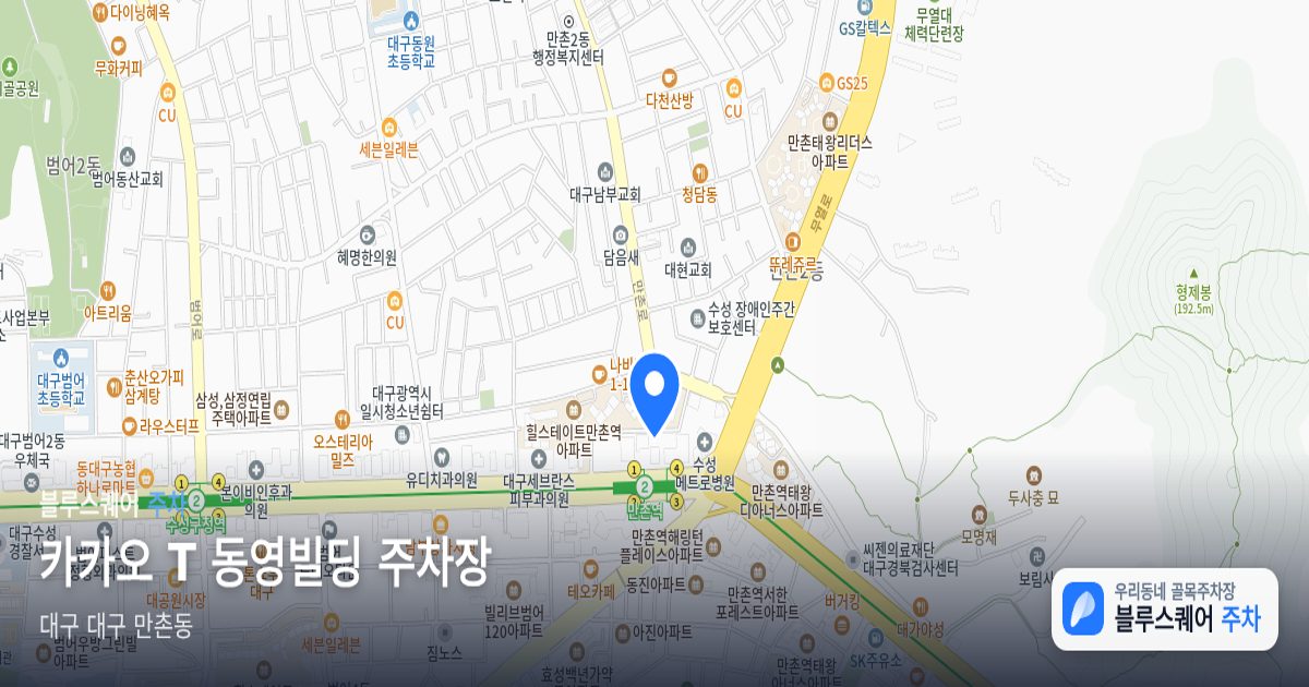 카카오 T 동영빌딩 주차장 위치 지도