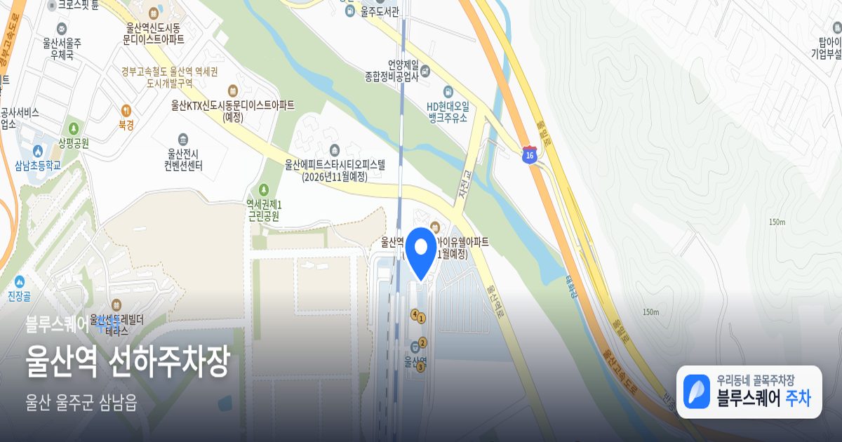 울산역 선하주차장 위치 지도