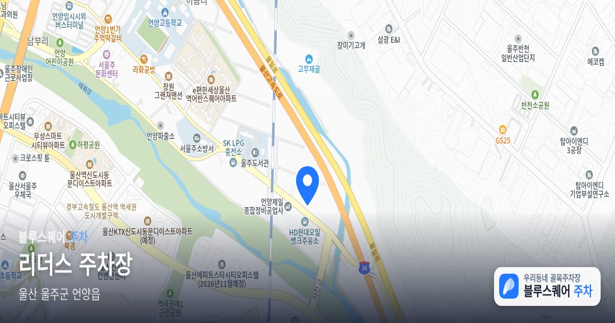 리더스 주차장 위치 지도
