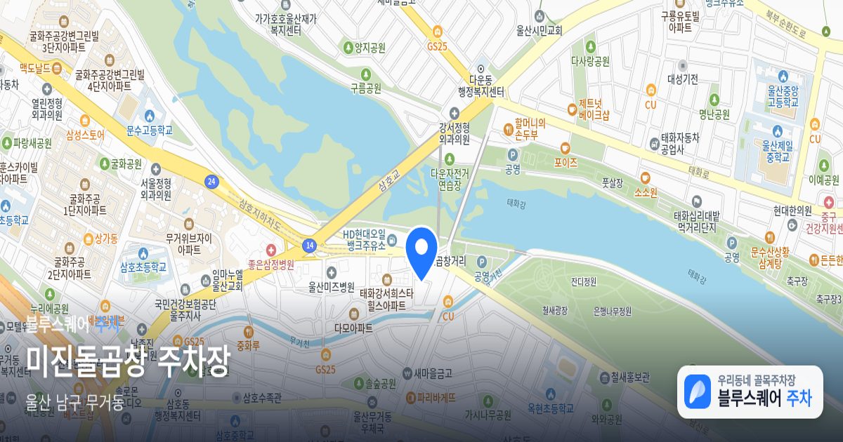 미진돌곱창 주차장 위치 지도