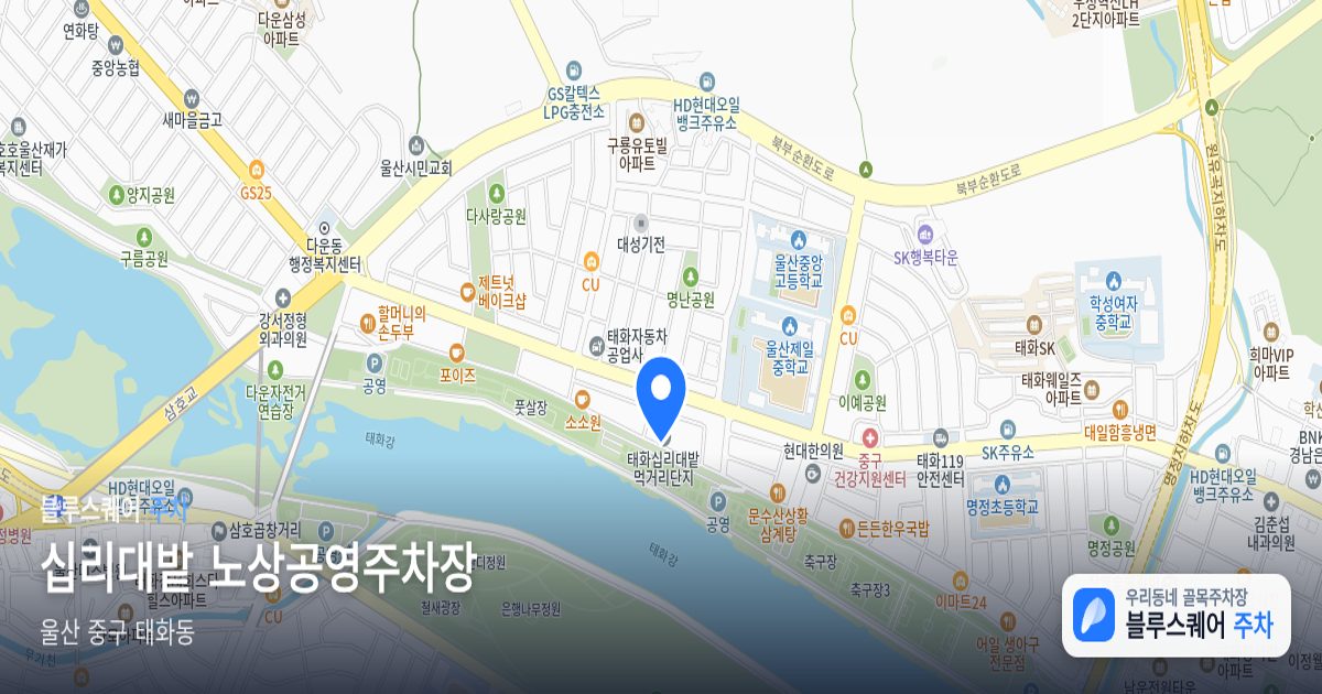십리대밭 노상공영주차장 위치 지도