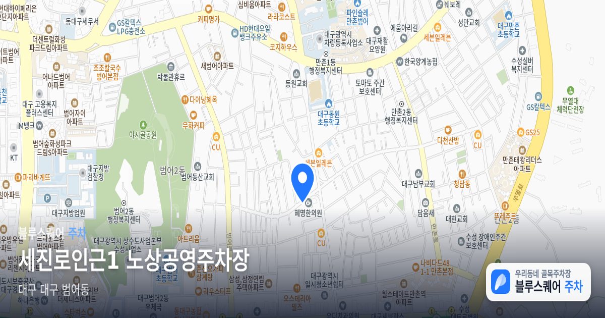 세진로인근1 노상공영주차장 위치 지도