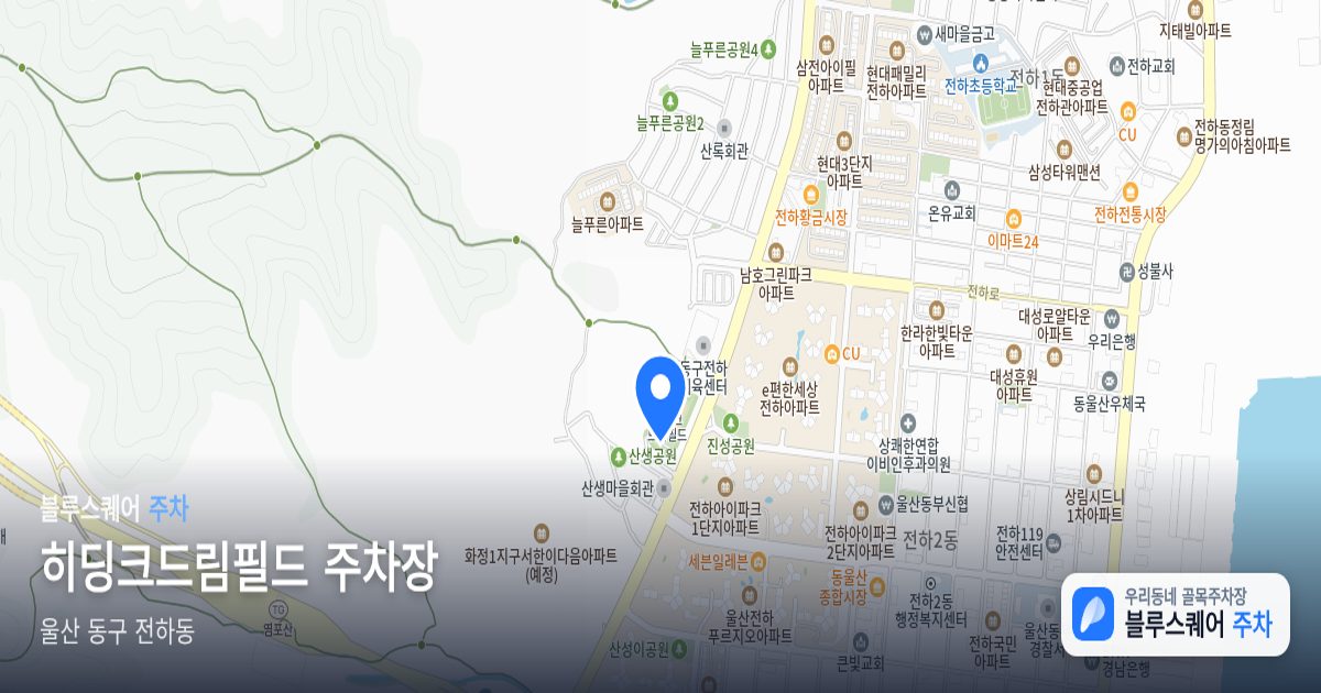 히딩크드림필드 주차장 위치 지도