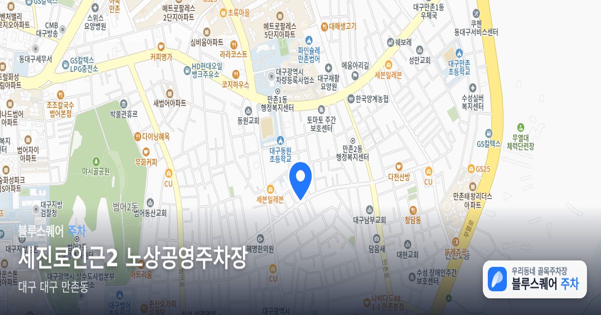 세진로인근2 노상공영주차장 위치 지도