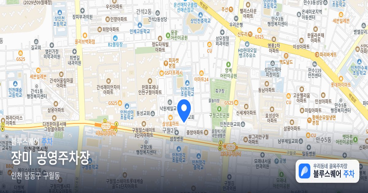 장미 공영주차장 위치 지도
