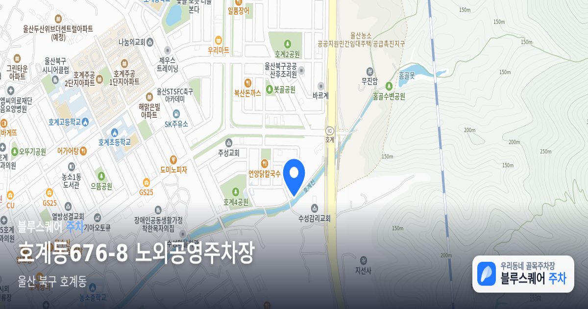 호계동676-8 노외공영주차장 위치 지도