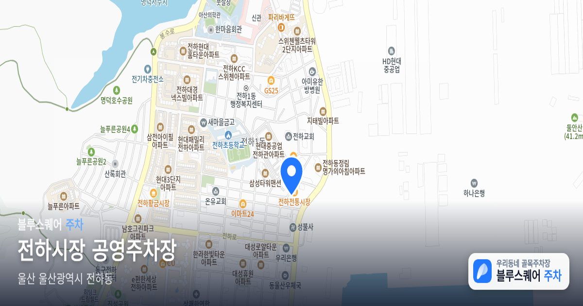 전하시장 공영주차장 위치 지도