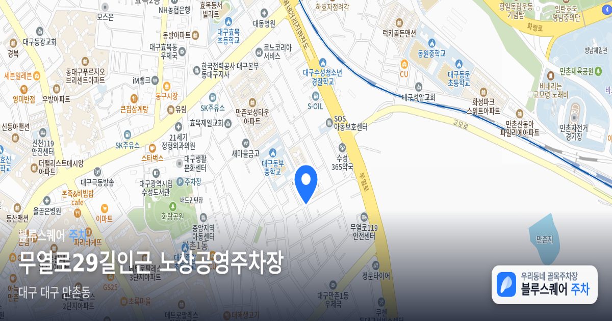 무열로29길인근 노상공영주차장 위치 지도