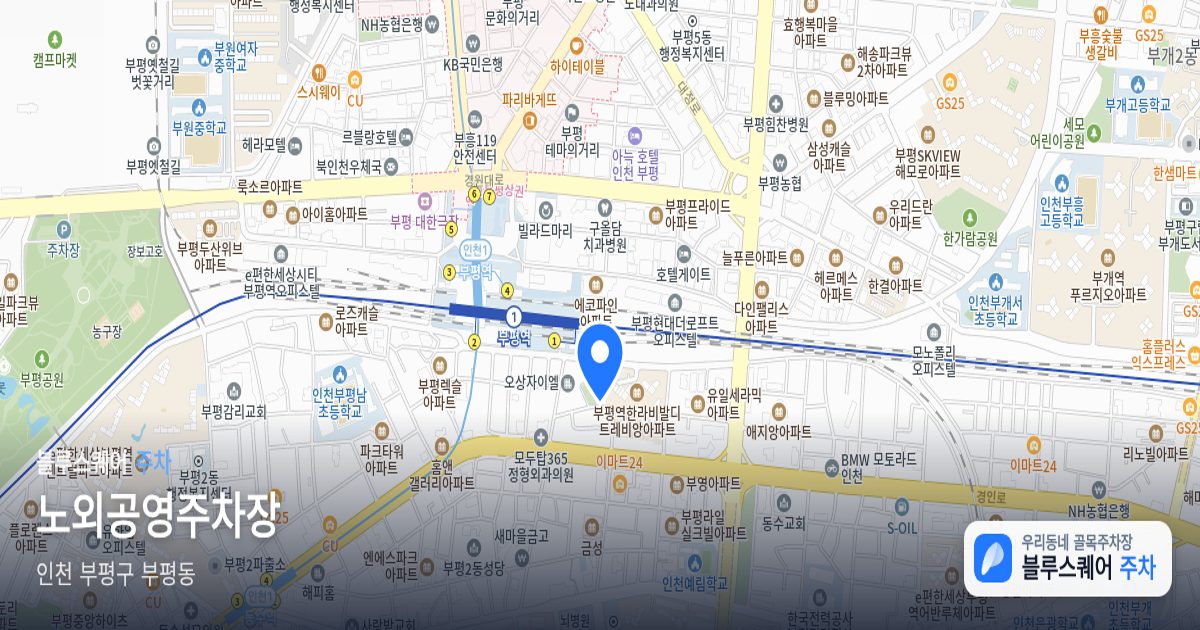 노외공영주차장 위치 지도