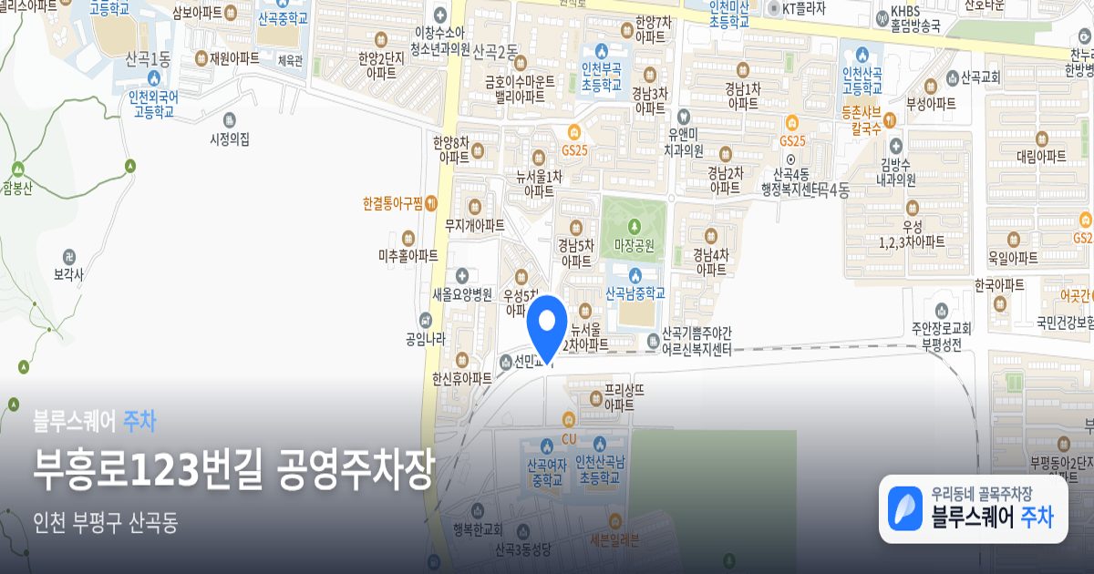 부흥로123번길 공영주차장 위치 지도