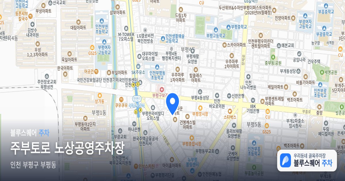 주부토로 노상공영주차장 위치 지도