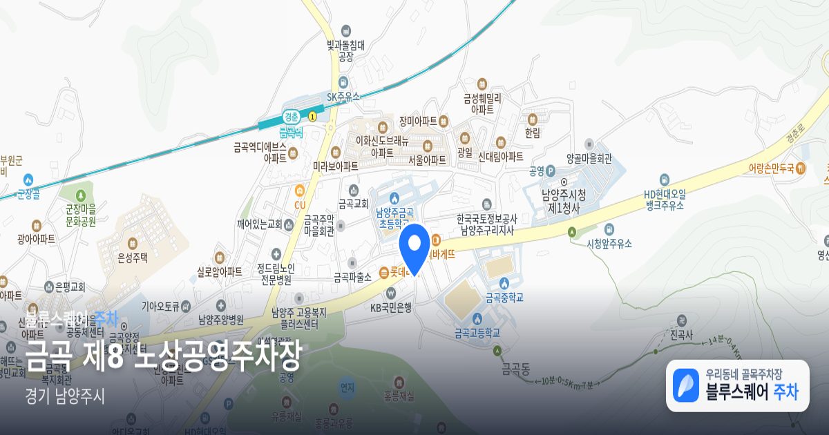 금곡 제8 노상공영주차장 위치 지도