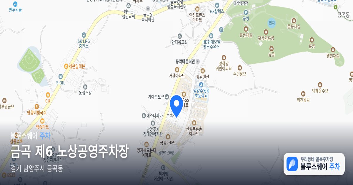금곡 제6 노상공영주차장 위치 지도