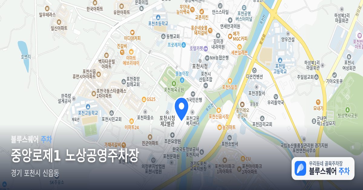 중앙로제1 노상공영주차장 위치 지도