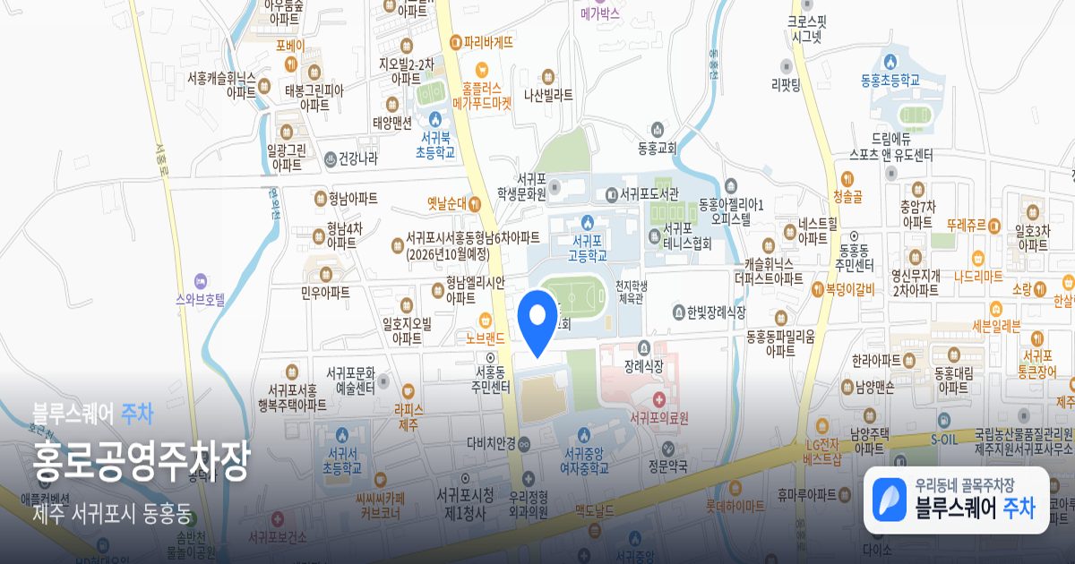 홍로공영주차장 위치 지도