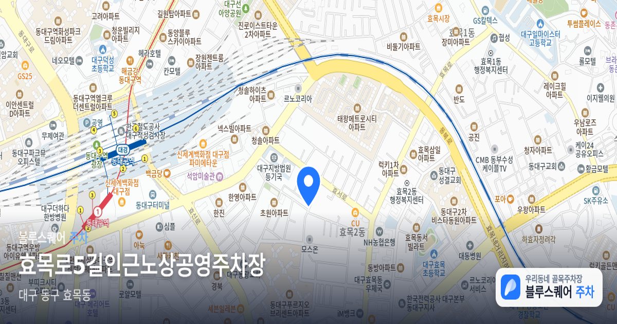 효목로5길인근노상공영주차장 위치 지도