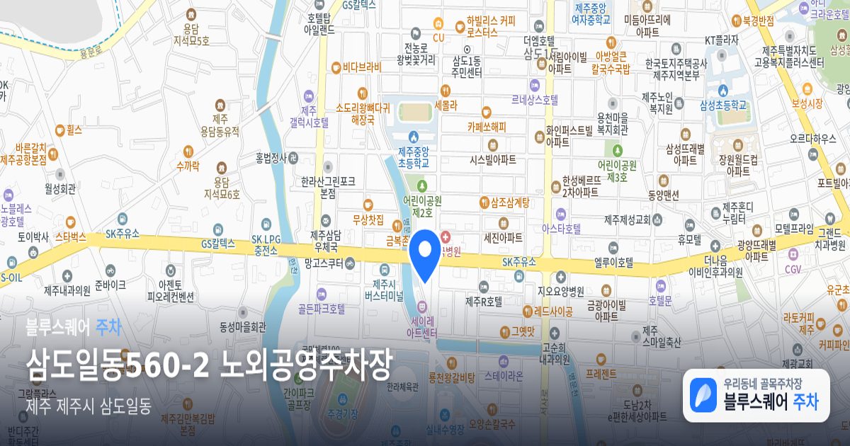 삼도일동560-2 노외공영주차장 위치 지도