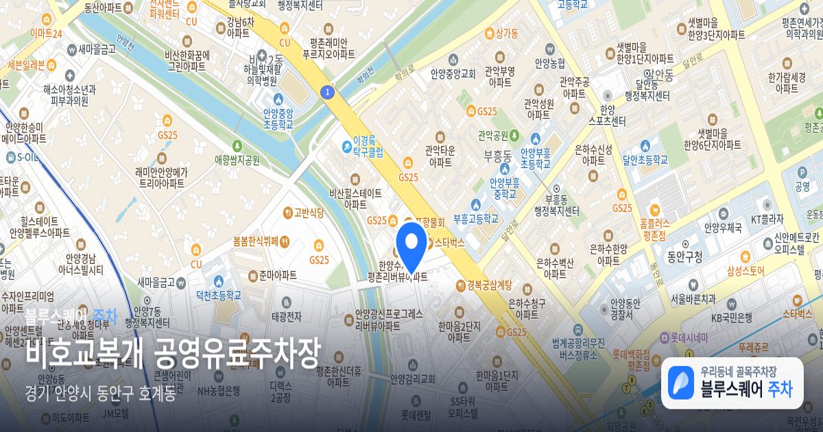 비호교복개 공영유료주차장 위치 지도