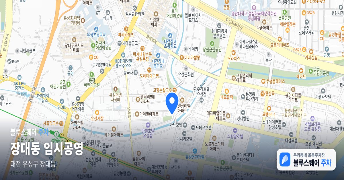 장대동 임시공영 위치 지도