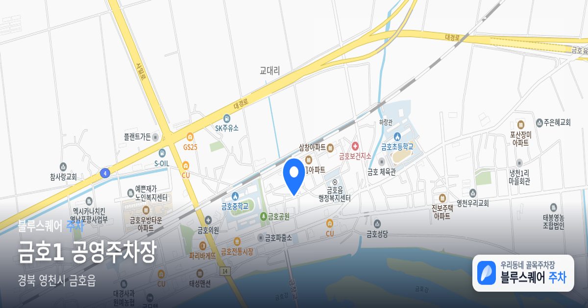 금호1 공영주차장 위치 지도