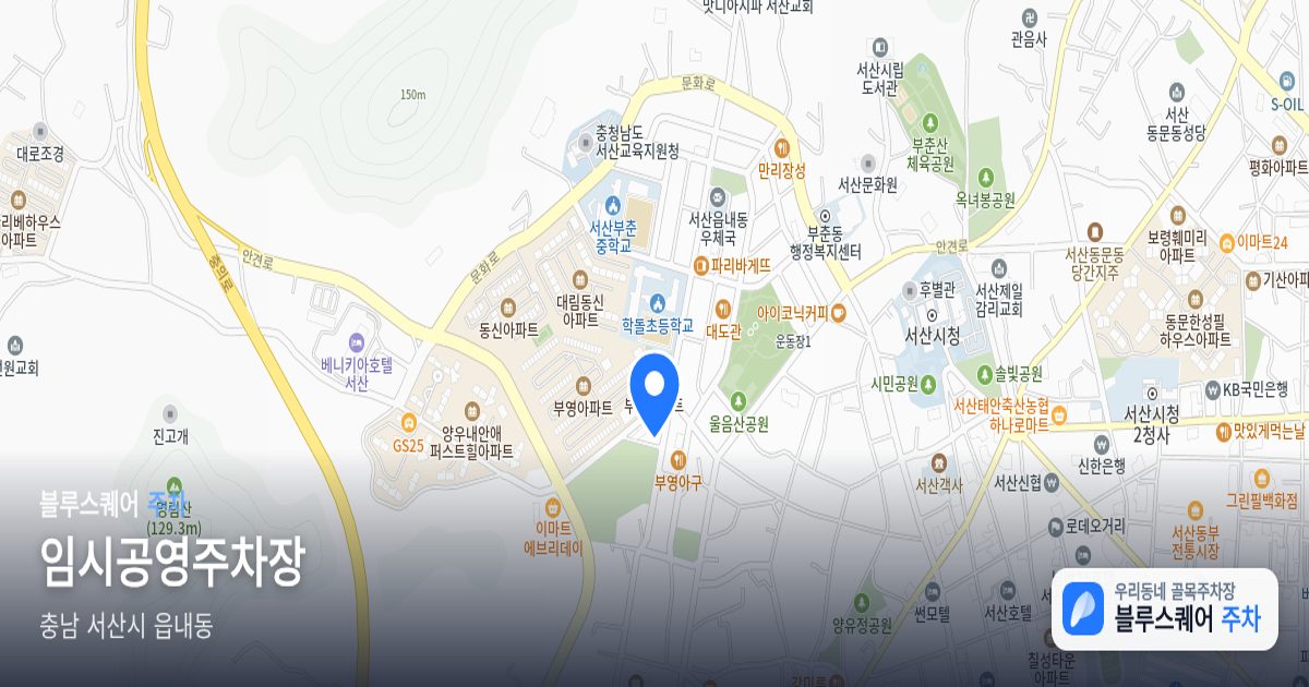 임시공영주차장 위치 지도