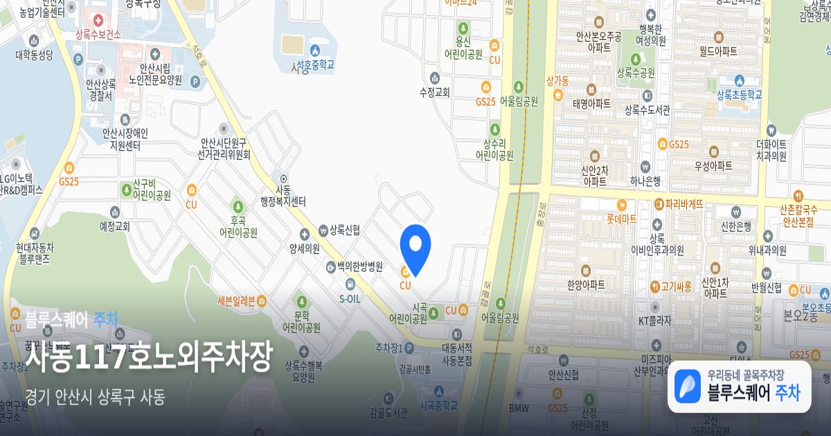 사동117호노외주차장 위치 지도