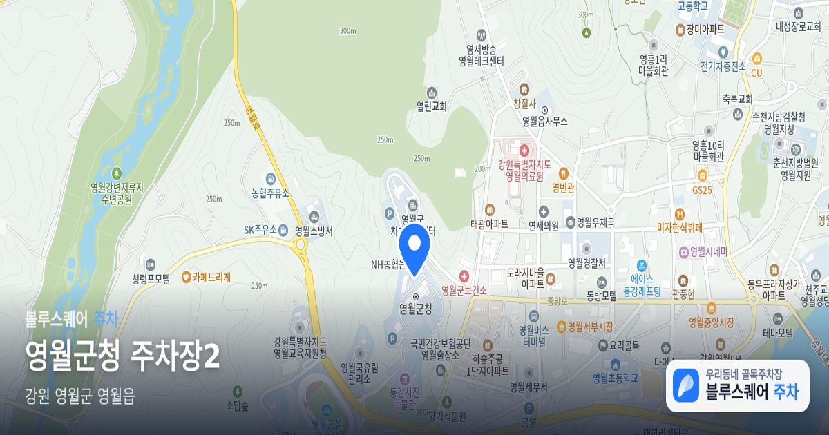 영월군청 주차장2 위치 지도