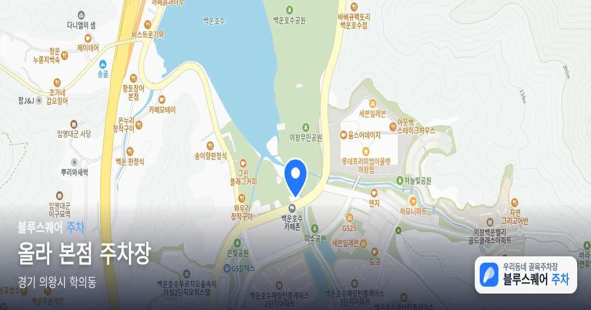 올라 본점 주차장 위치 지도