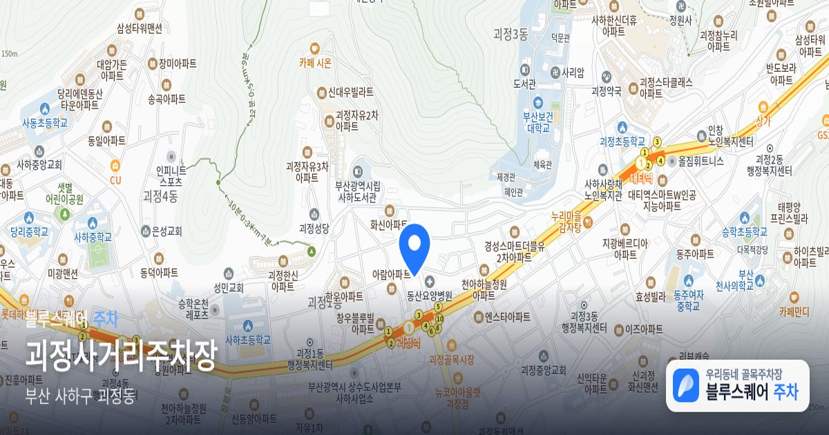 괴정사거리주차장 위치 지도