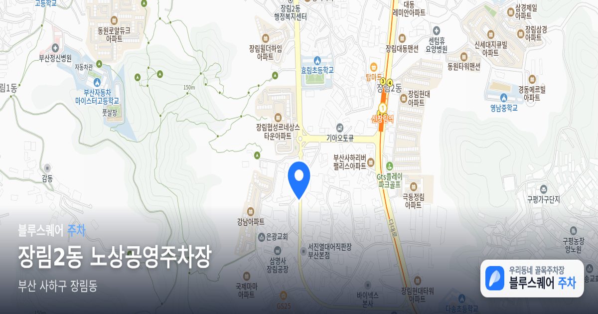장림2동 노상공영주차장 위치 지도