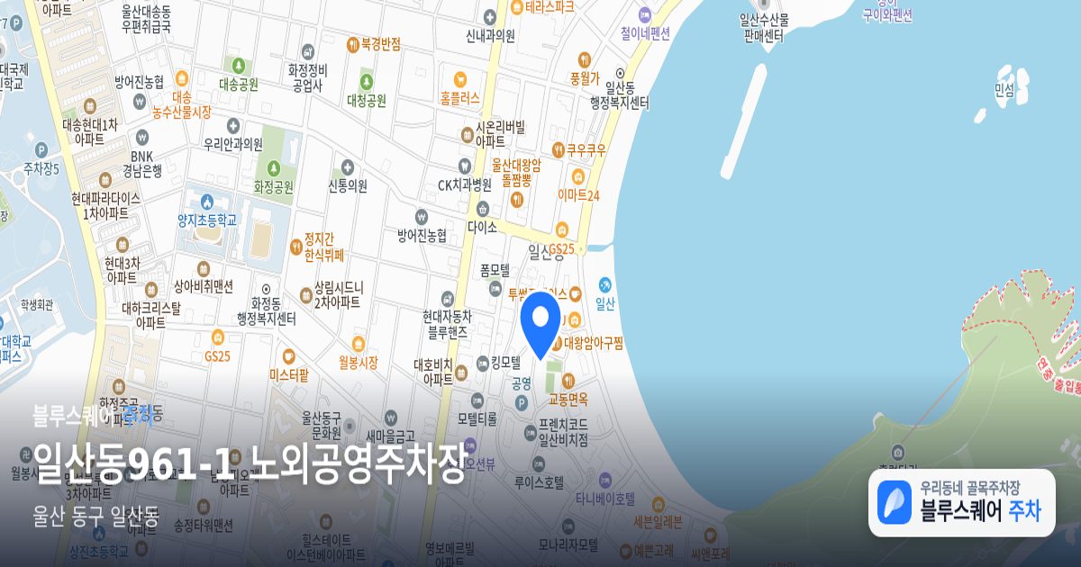 일산동961-1 노외공영주차장 위치 지도