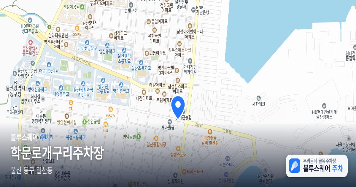학문로개구리주차장 위치 지도