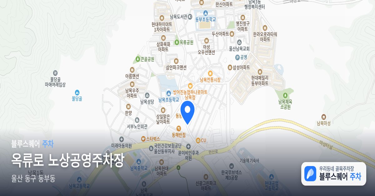옥류로 노상공영주차장 위치 지도