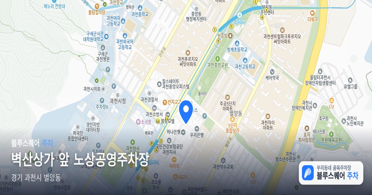벽산상가 앞 노상공영주차장 위치 지도