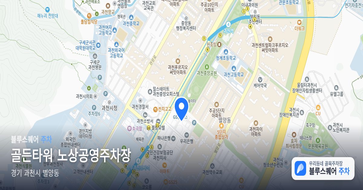 골든타워 노상공영주차장 위치 지도