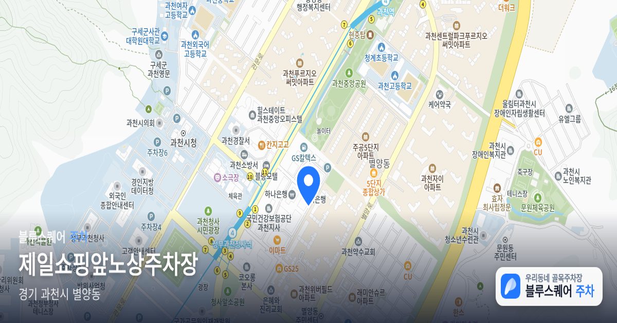 제일쇼핑앞노상주차장 위치 지도