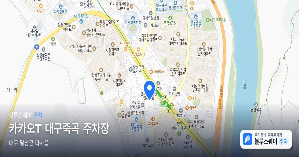 카카오T 대구죽곡 주차장 위치 지도