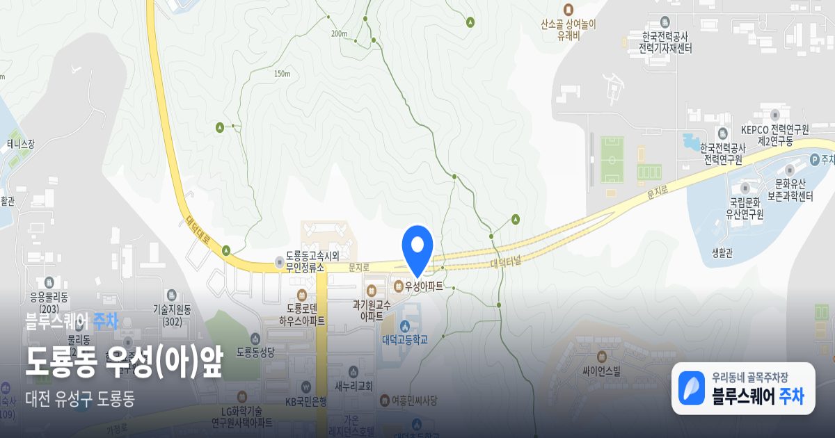 도룡동 우성(아)앞 위치 지도