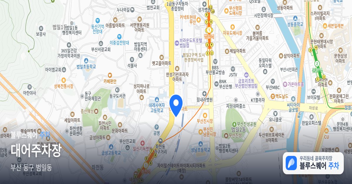 대어주차장 위치 지도
