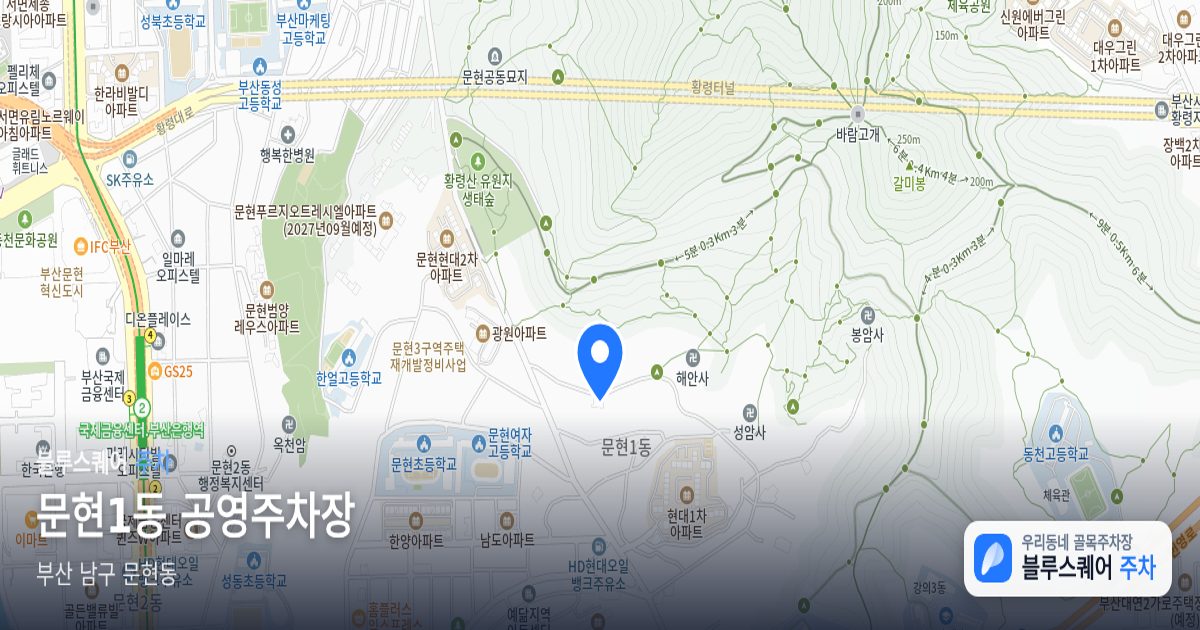 문현1동 공영주차장 위치 지도
