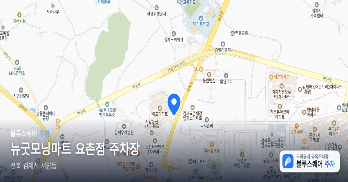 뉴굿모닝마트 요촌점 주차장 위치 지도