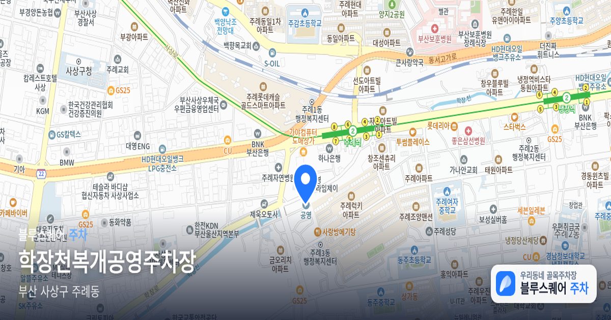 학장천복개공영주차장 위치 지도