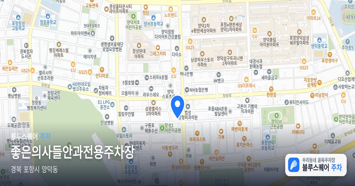 좋은의사들안과전용주차장 위치 지도