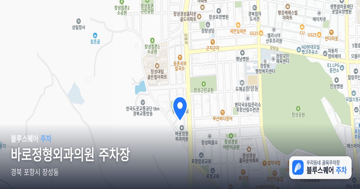 바로정형외과의원 주차장 위치 지도