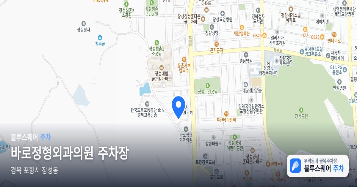 바로정형외과의원 주차장 위치 지도